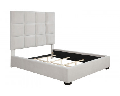 Coaster - Panes Eastern King Tufted Upholstered Panel Bed