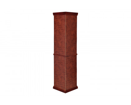 Coaster - 6-Shelf Corner Curio Cabinet in Medium Brown