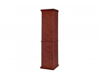 Coaster - 6-Shelf Corner Curio Cabinet in Medium Brown