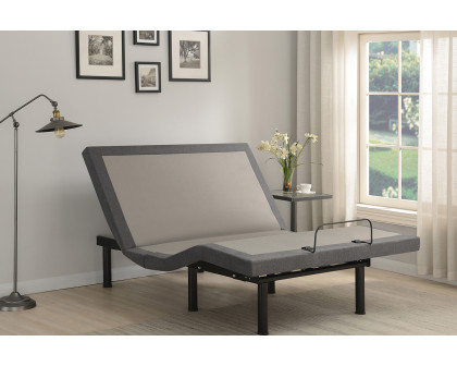 Coaster Negan California King Adjustable Bed Base - Gray/Black