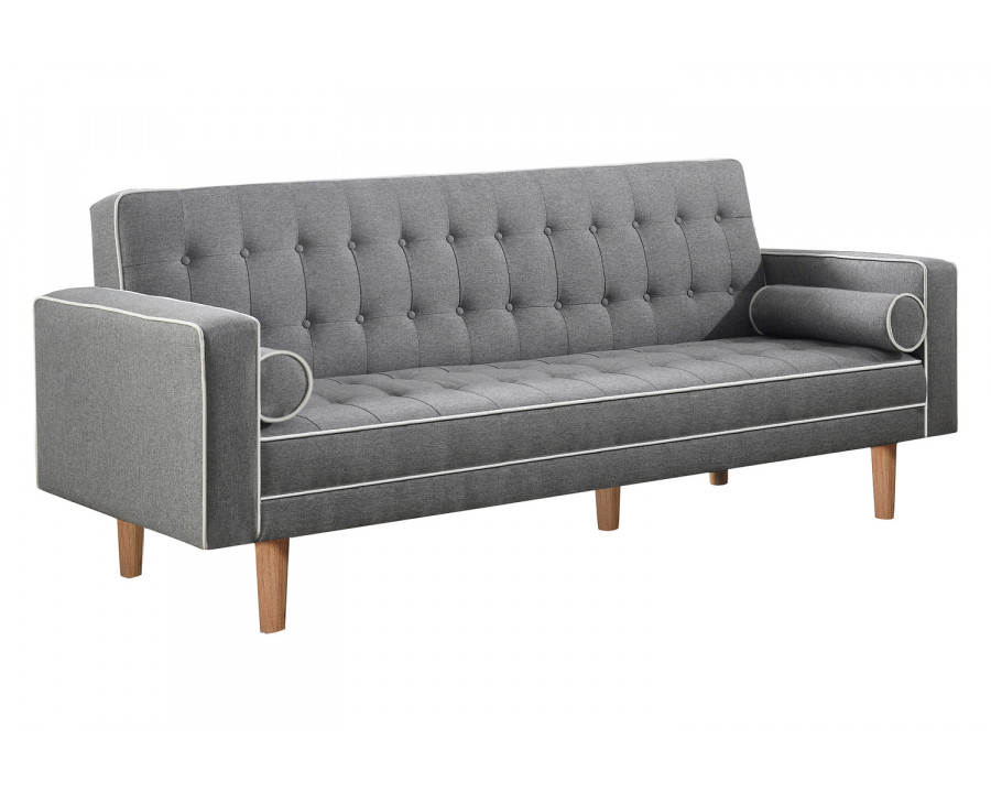 Coaster - Lassen Tufted Upholstered Sofa Bed in Gray