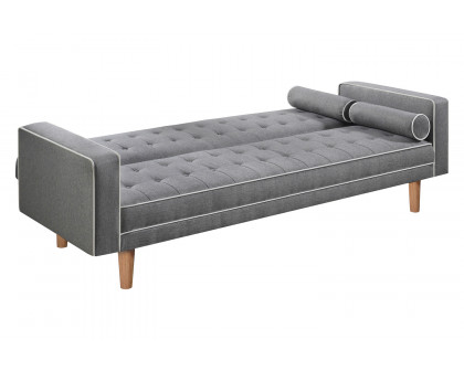 Coaster - Lassen Tufted Upholstered Sofa Bed in Gray