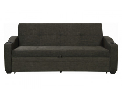 Coaster - Miller Upholstered Sleeper Sofa Bed in Charcoal Gray