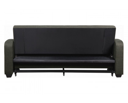 Coaster - Miller Upholstered Sleeper Sofa Bed in Charcoal Gray