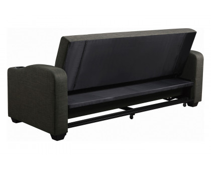 Coaster - Miller Upholstered Sleeper Sofa Bed in Charcoal Gray