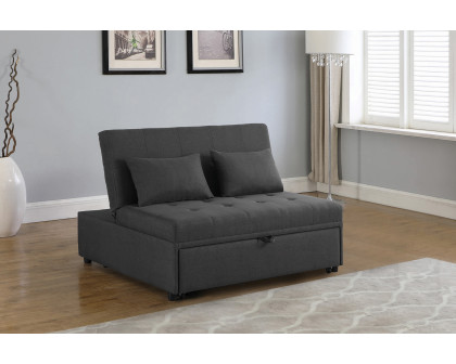 Coaster - Lance Tufted Upholstered Sleeper Sofa Bed in Gray