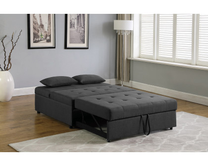 Coaster - Lance Tufted Upholstered Sleeper Sofa Bed in Gray