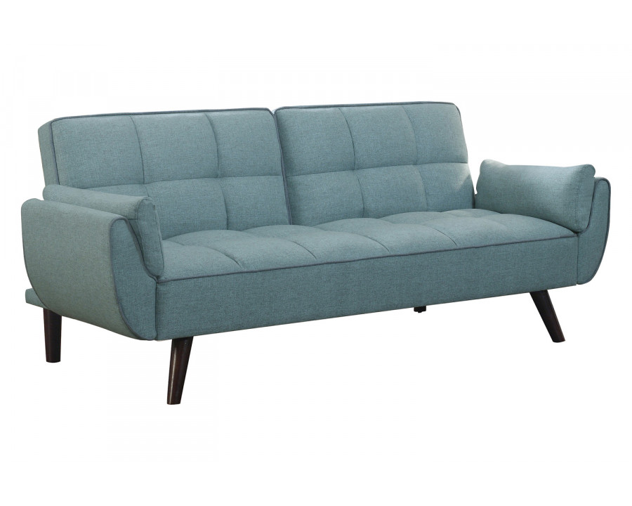 Coaster - Caufield Biscuit-Tufted Sofa Bed in Turquoise Blue