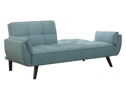 Coaster - Caufield Biscuit-Tufted Sofa Bed in Turquoise Blue