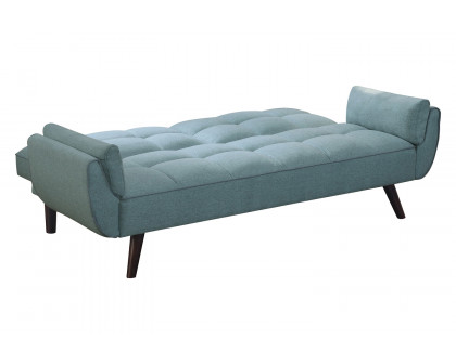 Coaster - Caufield Biscuit-Tufted Sofa Bed in Turquoise Blue