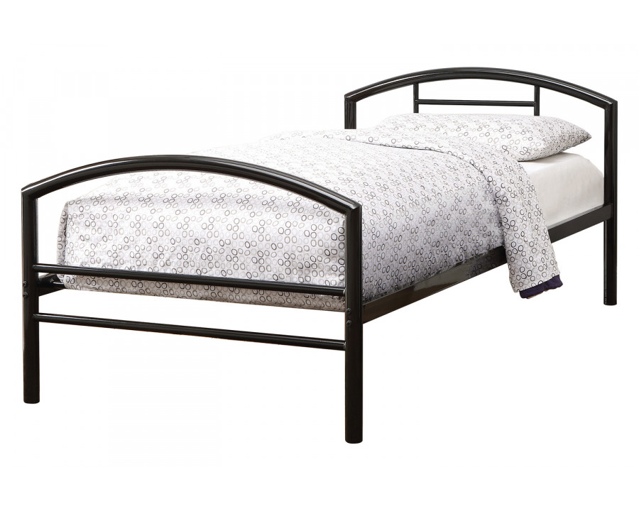 Coaster Baines Twin Metal Bed with Arched Headboard - Black