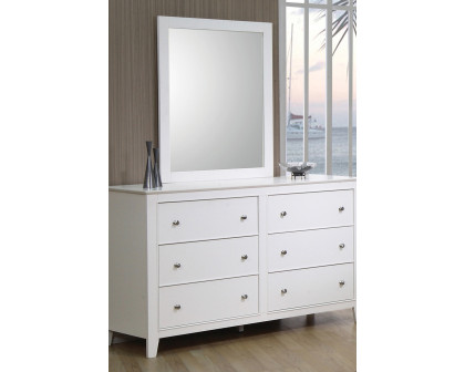 Coaster - Selena Rectangular Dresser Mirror in Buttermilk