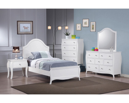 Coaster Dominique Twin Panel Bed - White