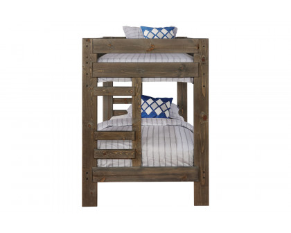 Coaster Wrangle Hill Twin Over Twin Bunk Bed - Gun Smoke