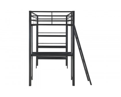 Coaster Hadley Twin Workstation Loft Bed - Gunmetal