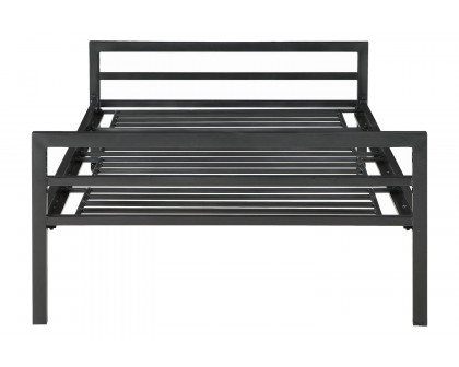 Coaster - Hadley Platform Twin Bed With Casters in Gunmetal