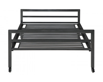 Coaster - Hadley Platform Twin Bed With Casters in Gunmetal