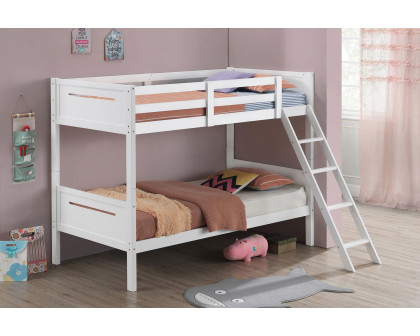 Coaster Littleton Twin/Twin Bunk Bed - White