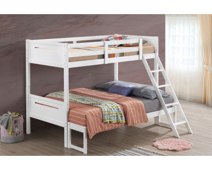 Coaster Littleton Twin/Full Bunk Bed - White