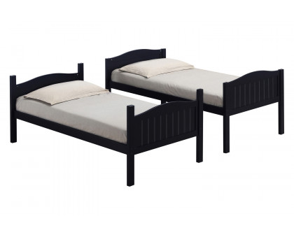 Coaster Littleton Twin/Twin Bunk Bed with Ladder - Black