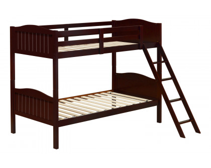 Coaster Littleton Twin/Twin Bunk Bed with Ladder - Espresso