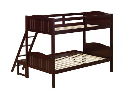 Coaster Littleton Twin/Full Bunk Bed with Ladder - Espresso