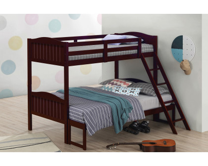 Coaster Littleton Twin/Full Bunk Bed with Ladder - Espresso