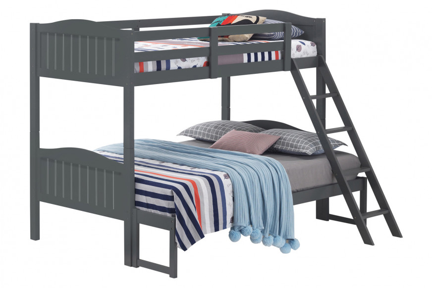 Coaster™ Littleton Twin/Full Bunk Bed with Ladder - Gray