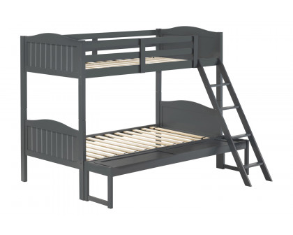 Coaster™ Littleton Twin/Full Bunk Bed with Ladder - Gray