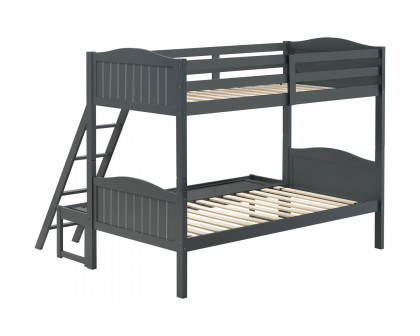 Coaster™ Littleton Twin/Full Bunk Bed with Ladder - Gray