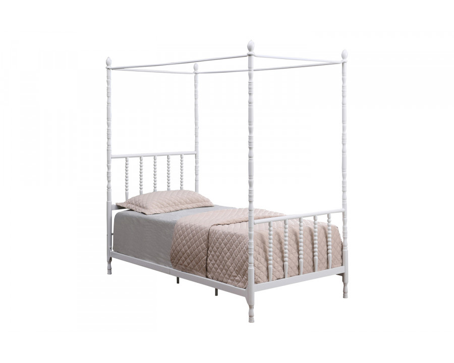 Coaster - Betony Twin Canopy Bed in White