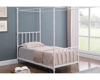 Coaster - Betony Twin Canopy Bed in White