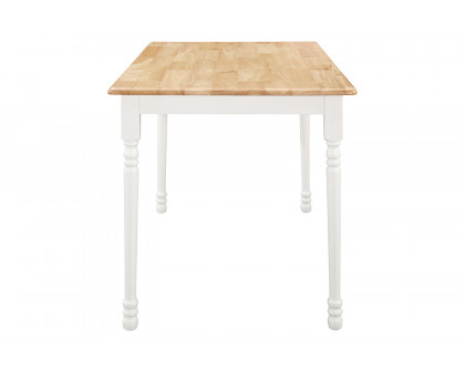 Coaster - Rectangle Dining Table in Natural Brown/White