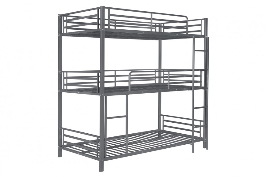 Coaster™ Maynard Metal Triple Twin Bunk Bed - Gunmetal