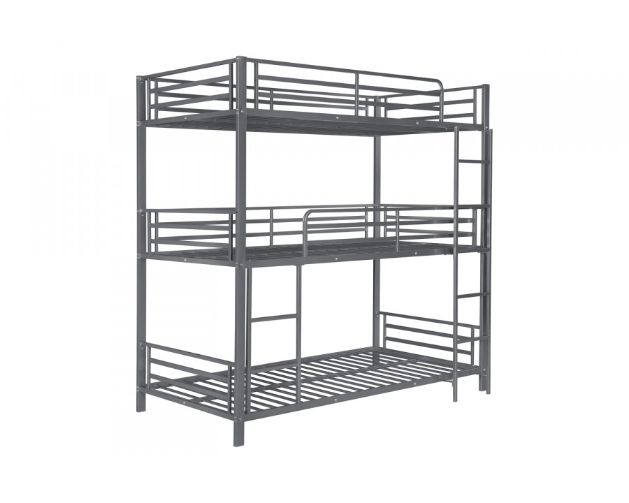 Coaster - Maynard Metal Triple Twin Bunk Bed in Gunmetal