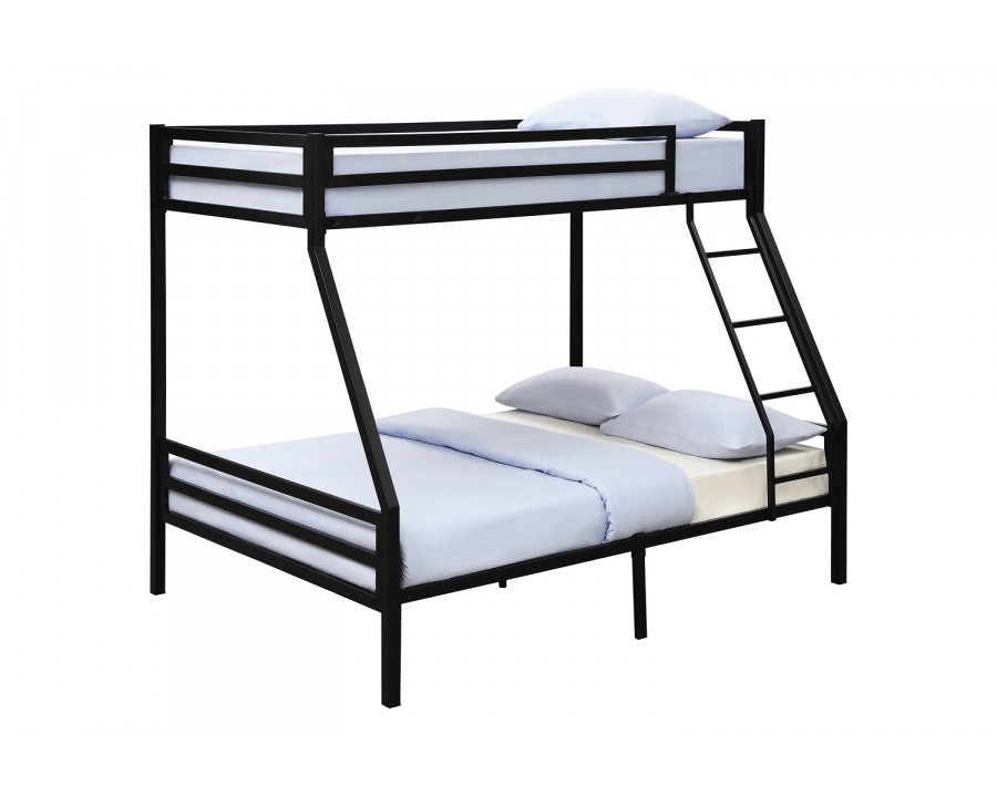 Coaster - Kinsey Bunk Bed With Ladder 422676 in Matte Black