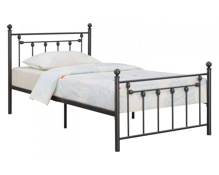 Coaster Canon Metal Slatted Headboard Platform Full Bed - Gunmetal