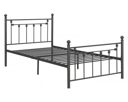 Coaster Canon Metal Slatted Headboard Platform Full Bed - Gunmetal