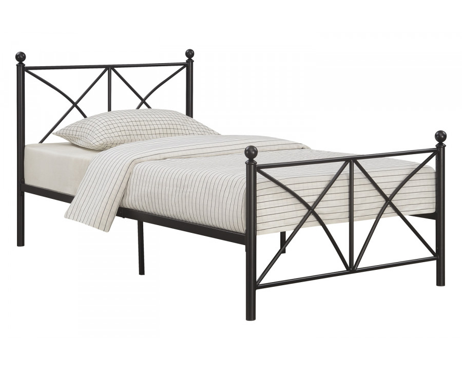 Coaster Hart Metal Platform Full Bed - Matte Black