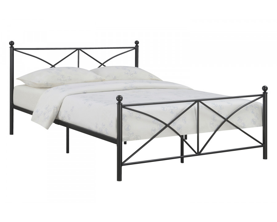 Coaster Hart Metal Platform Queen Bed - Matte Black