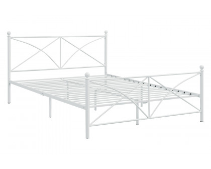 Coaster Hart Metal Platform Queen Bed - Matte White