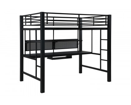 Coaster - Avalon Full Workstation Loft Bed in Black