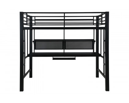 Coaster - Avalon Full Workstation Loft Bed in Black