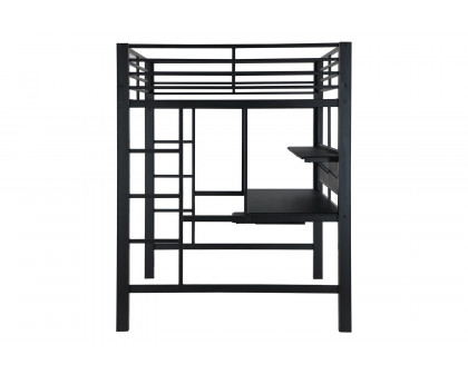 Coaster - Avalon Full Workstation Loft Bed in Black