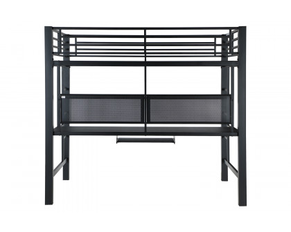 Coaster - Avalon Full Workstation Loft Bed in Black