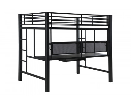 Coaster - Avalon Full Workstation Loft Bed in Black