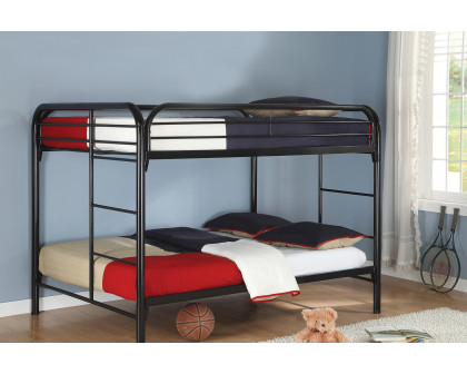 Coaster - Morgan Full Over Full Bunk Bed in Black