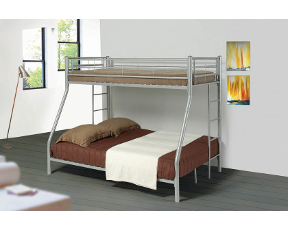 Coaster Hayward Twin Over Full Bunk Bed - Silver