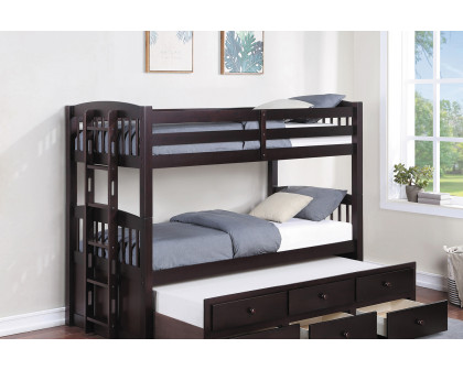 Coaster - Kensington Twin Over Twin Bunk Bed With Trundle in Cappuccino