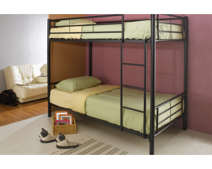 Coaster Hayward Twin Over Twin Bunk Bed - Black